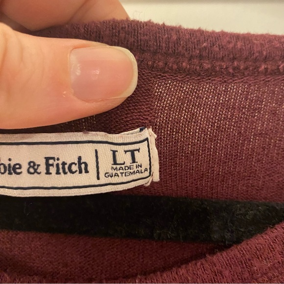 Abercrombie and Fitch Cold Shoulder Swing Dress in Burgundy, Size Large Tall 🎀 - Picture 4 of 6